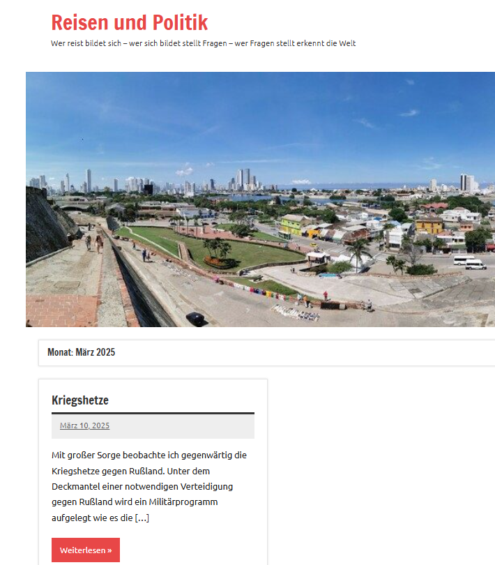 reisenundpolitik Homepage